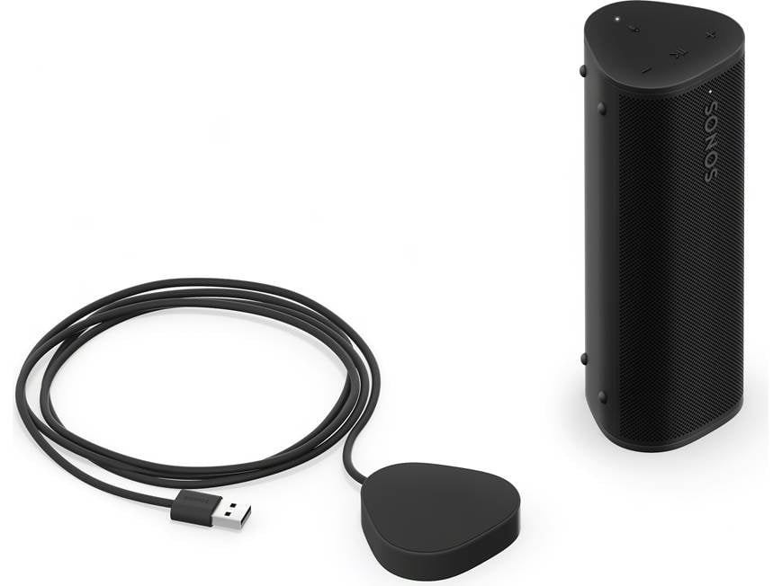 Sonos Roam 2 and Wireless Charger Bundle (Black) Wireless portable