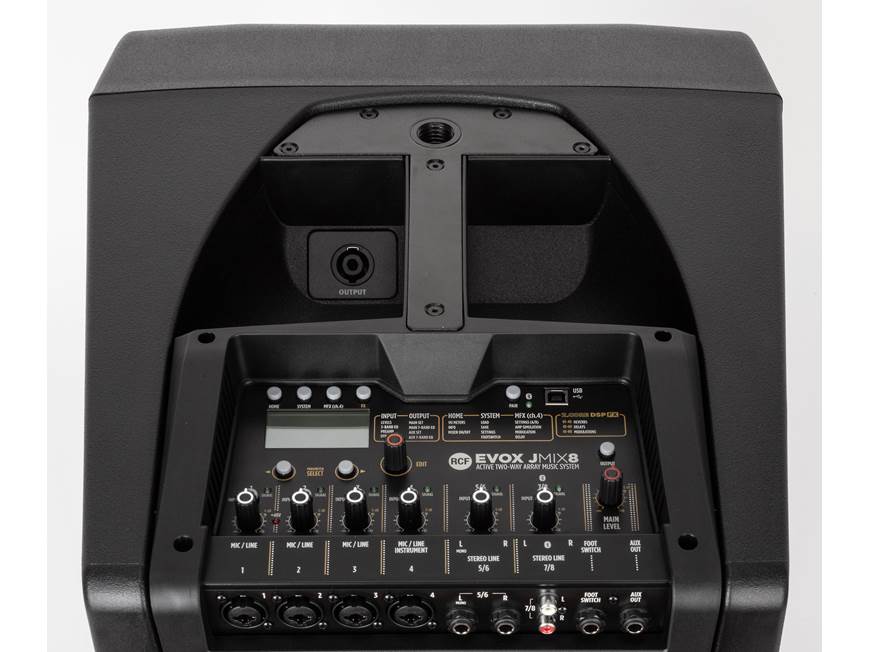 RCF EVOX JMIX8 Portable powered speaker system with 8-channel