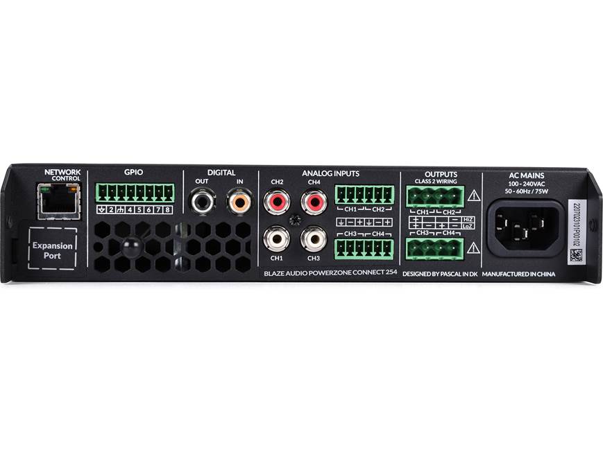 Blaze PowerZone™ Connect 254 250-watt full matrix DSP 4-channel