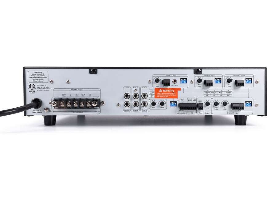 AtlasIED AA400PHD 6-input commercial mixer/amplifier — 400W x 1 at