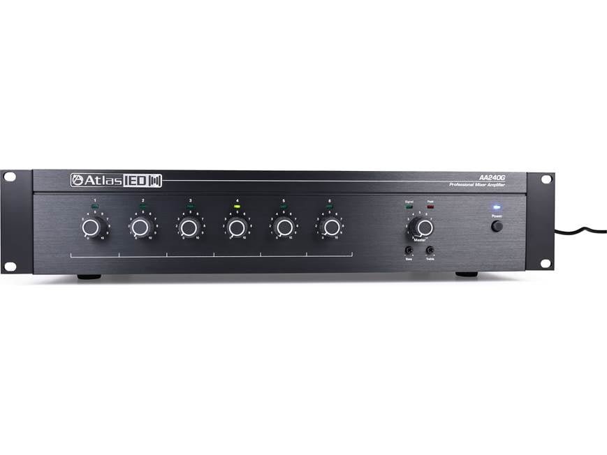 AtlasIED AA240G 6-input commercial mixer/amplifier — 240W x 1 at