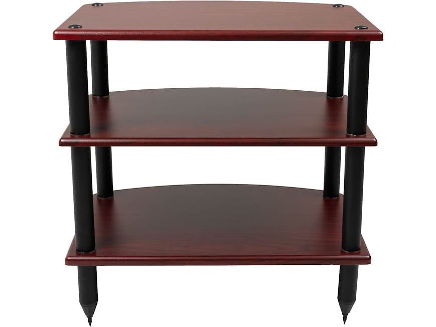 Rear/angled view of Vulcan audio rack from slightly above