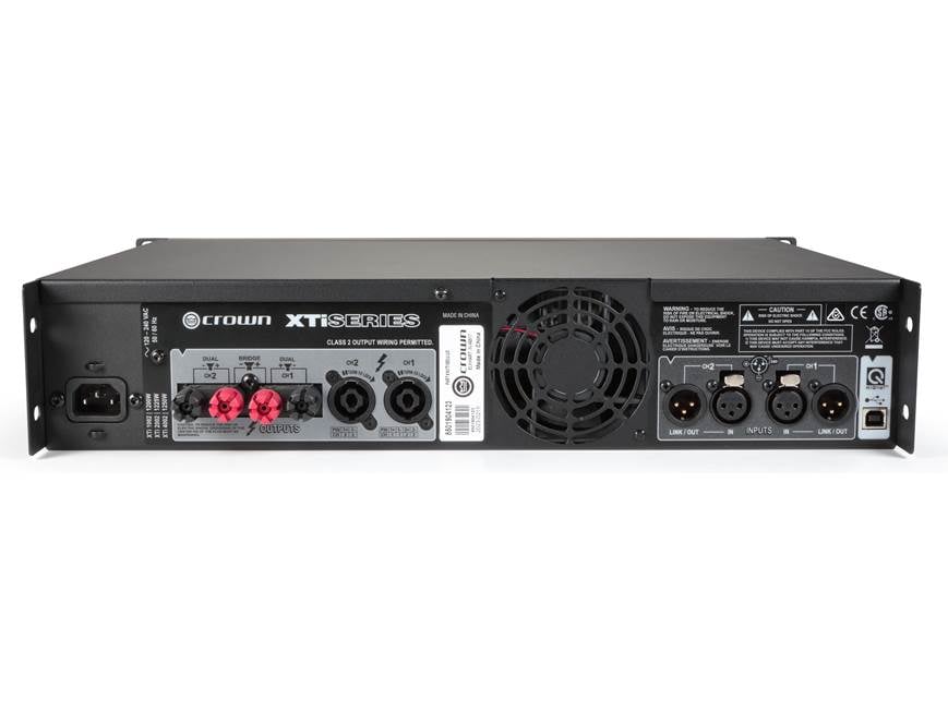 Crown XTi 1002 Power amplifier — 275W x 2 at 8 ohms, 1,400W x 1 at