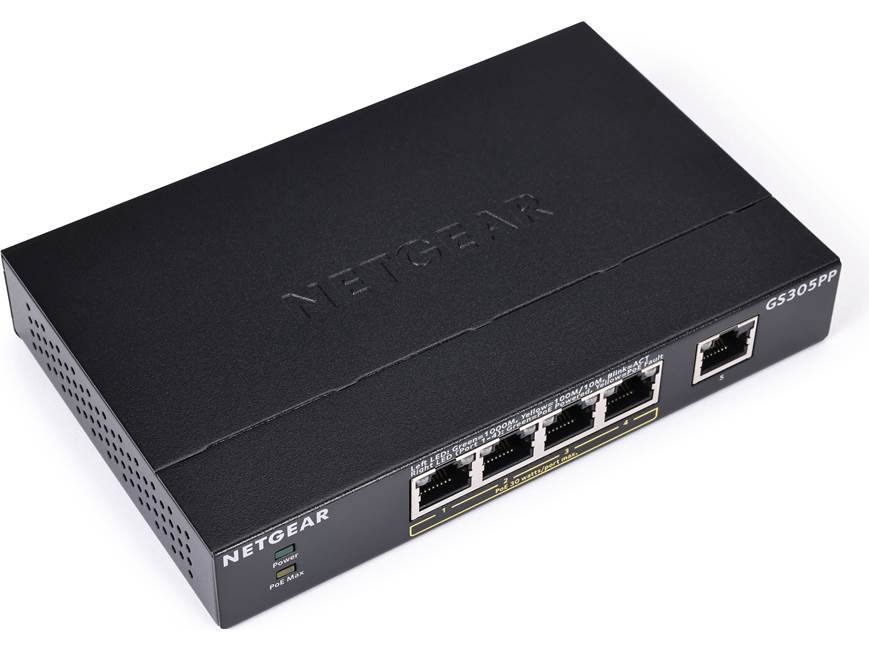 あめ NETGEAR GS305PP（新品未開封） NETGEAR GS305PP 5-port smart Gigabit Ethernet switch with PoE+