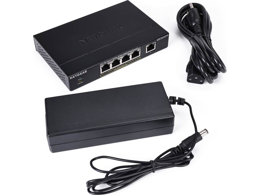 NETGEAR GS305PP 5-port smart Gigabit Ethernet switch with PoE+