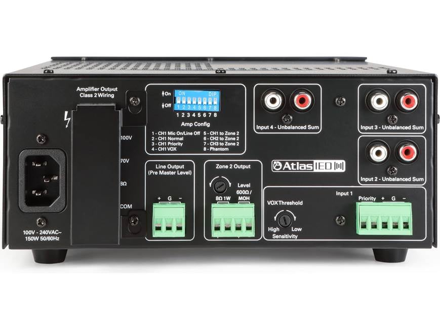 AtlasIED AA60G 4-input commercial mixer/amplifier — 60W x 1 at 70V