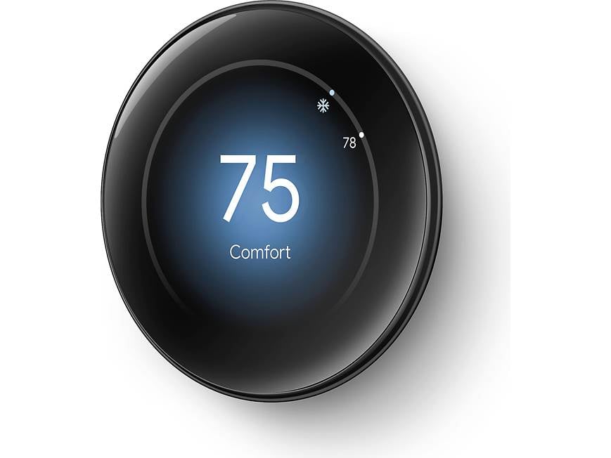 Google Nest Learning Thermostat, 4th Gen (Polished Obsidian) Smart