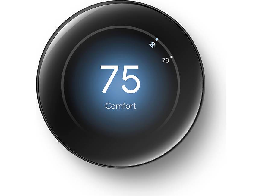 Google Nest Learning Thermostat, 4th Gen (Polished Obsidian) Smart