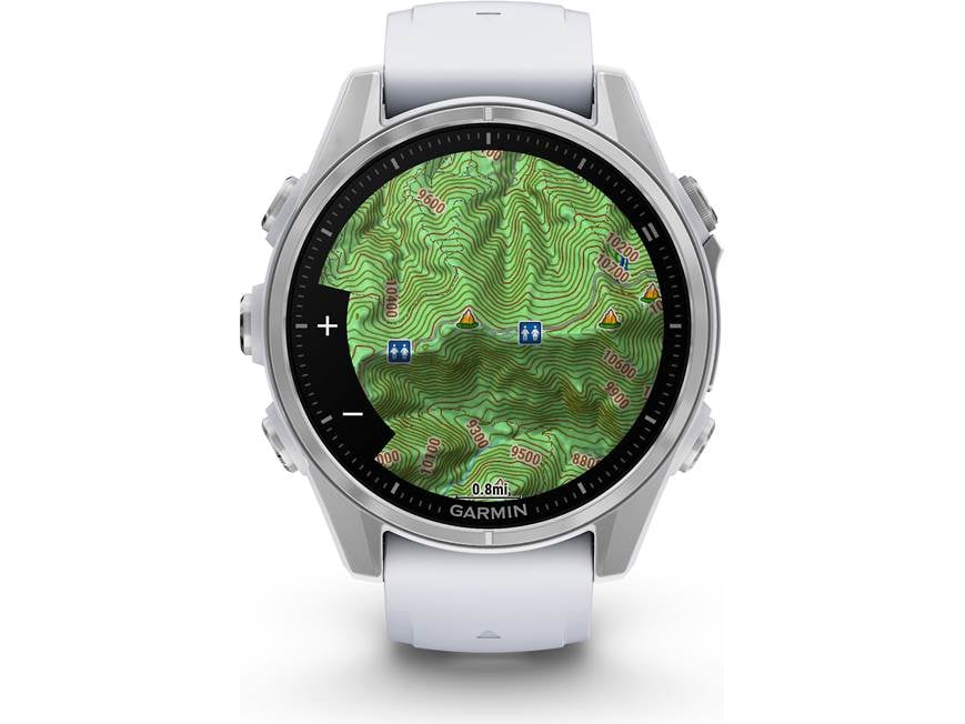 Garmin fenix 8 (Silver with Whitestone Band) Multisport GPS smartwatch — 43  mm AMOLED (Silver with Whitestone Band) at Crutchfield