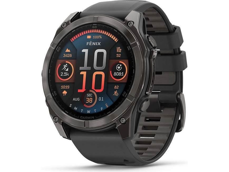 Garmin fenix 8 Sapphire (Carbon Gray Titanium with Black Band