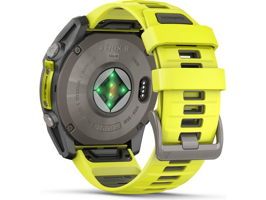 Garmin fenix 8 Solar Sapphire (Titanium with Spark Orange Band