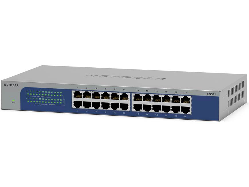 NETGEAR GS524 24-port Gigabit Ethernet switch at Crutchfield