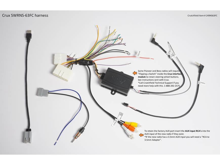 CRUX SWRNS-63FC Wiring Interface Connect a new car stereo and