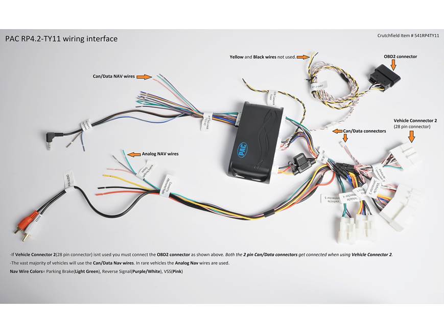 PAC RP4.2-TY11 Wiring Interface Connect a new car stereo and