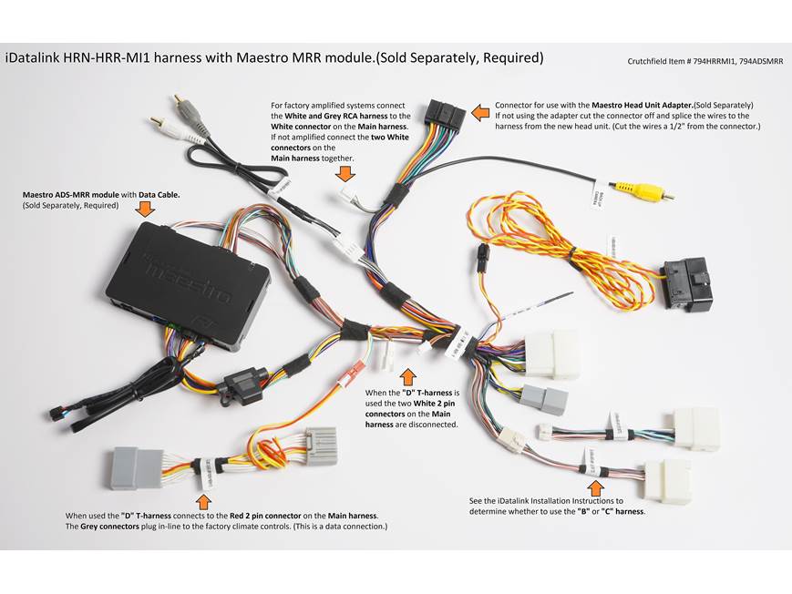 iDatalink HRN-HRR-MI1 Vehicle-specific Harness ( ADS-MRR or ADS