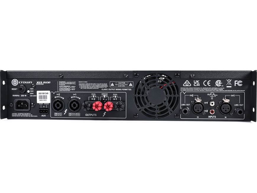Crown XLS 1502 DriveCore™ 2 Series power amplifier — 300W x 2 at 8