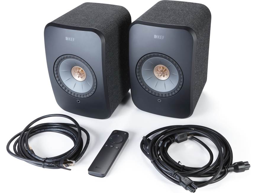 KEF LSX II (Carbon Black, Fabric) Powered speakers with Wi-Fi
