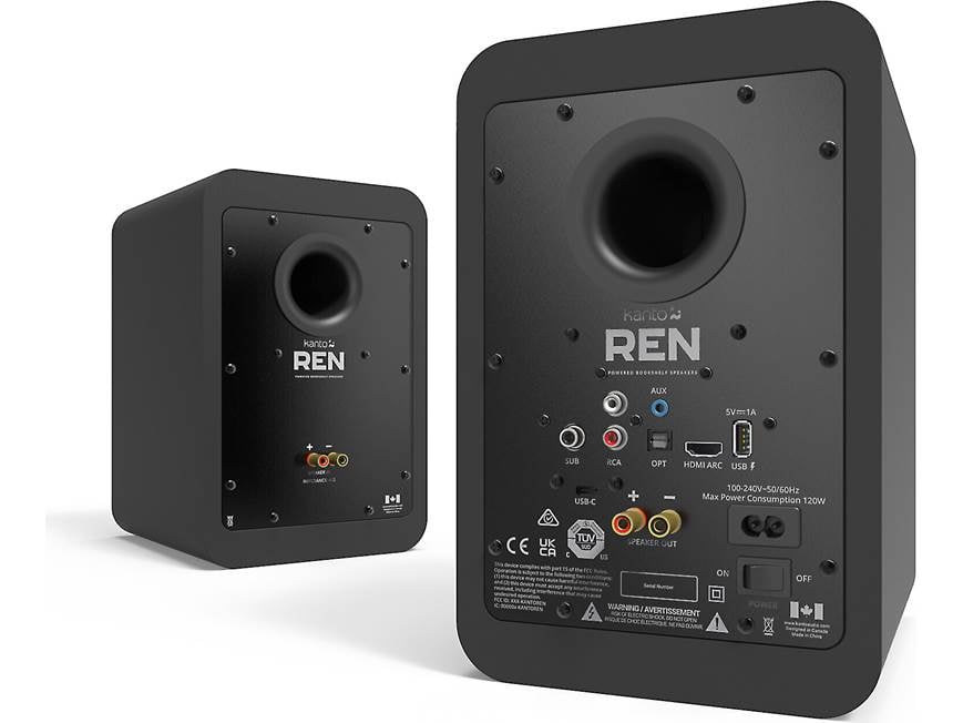 Kanto REN (Matte Black) Powered speakers with Bluetooth® and HDMI