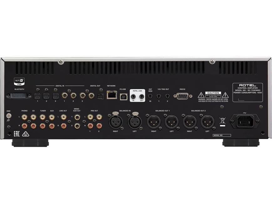 ROTEL RC-1590 プリアンプ Rotel RC-1590 MKII (Silver) Stereo preamplifier with built-in DAC