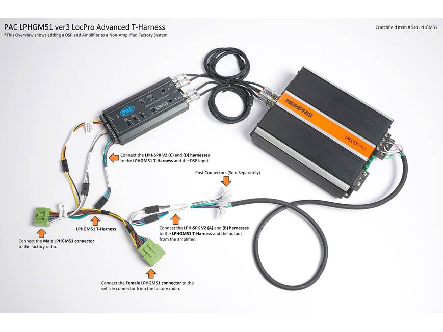 PAC LPHGM51 LocPro Advanced T-Harness T-harness for adding an