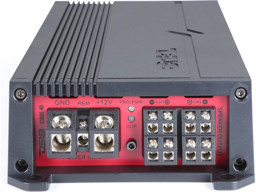 DS18 G1800.4D Gen-X 4-channel car amplifier — 150 watts RMS x 4 at