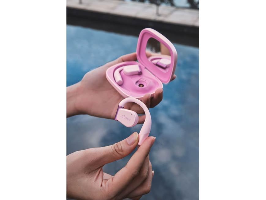 Cleer ARC 3 (Pink) Wireless open-ear earbuds with touchscreen case