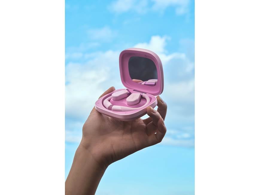 Cleer ARC 3 (Pink) Wireless open-ear earbuds with touchscreen case