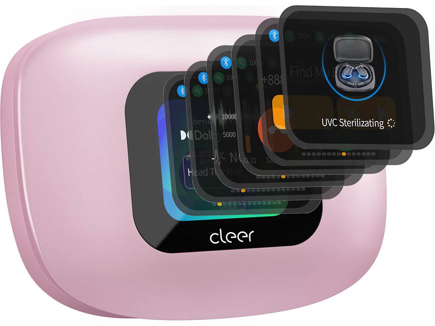 Cleer ARC 3 (Pink) Wireless open-ear earbuds with touchscreen case