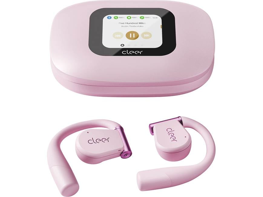 Cleer ARC 3 (Pink) Wireless open-ear earbuds with touchscreen case