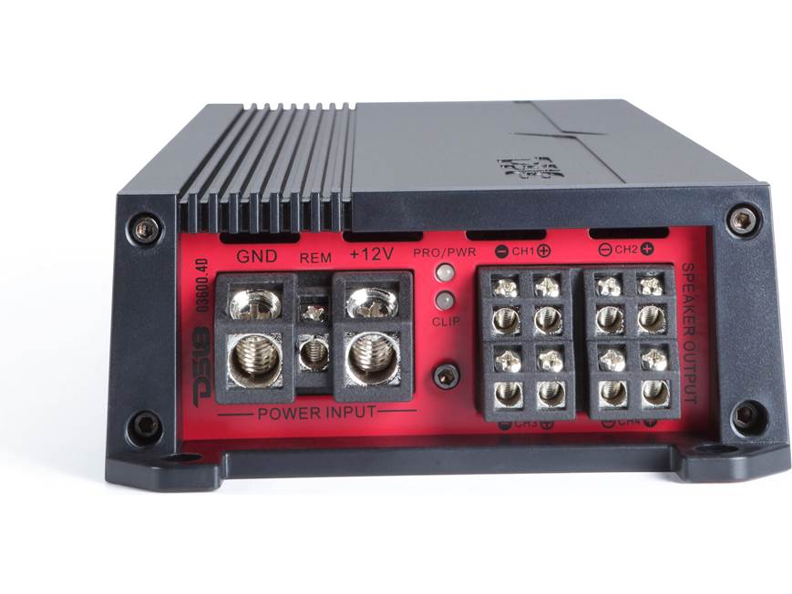 DS18 G3600.4D Gen-X 4-channel car amplifier — 300 watts RMS x 4 at