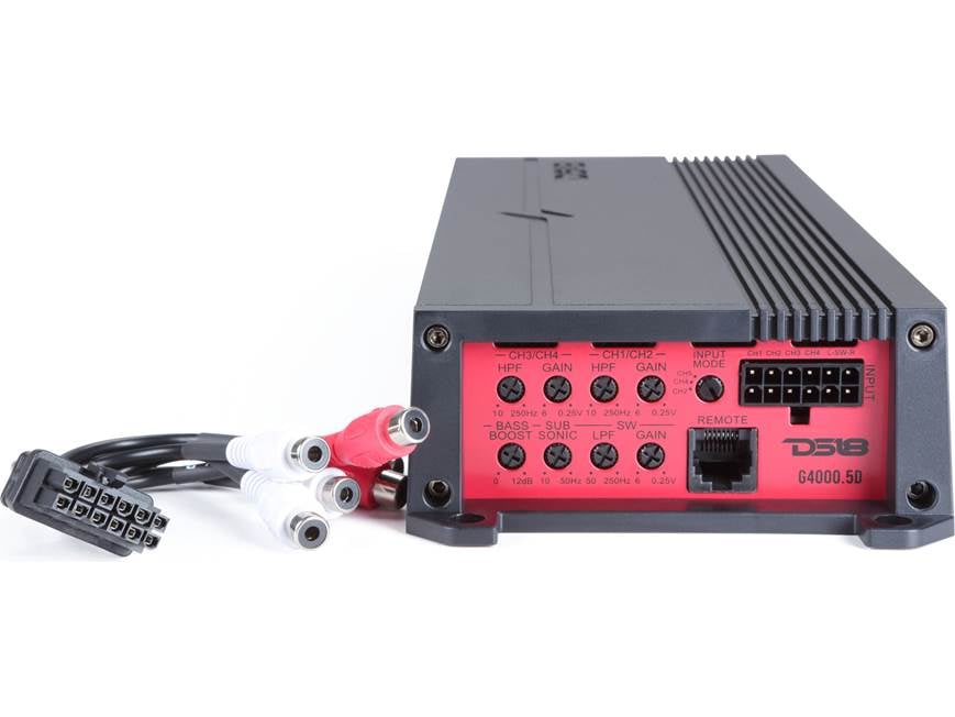 DS18 G4000.5D Gen-X 5-channel car amplifier — 130 x 4 at 4 ohms +