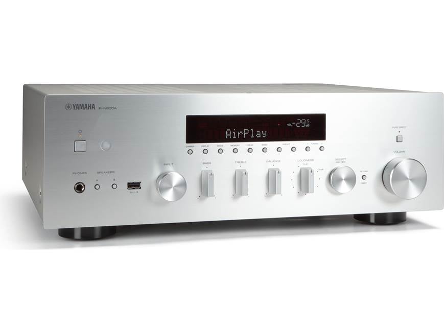 Yamaha R-N600A (Silver) Stereo receiver with Wi-Fi, Bluetooth, and