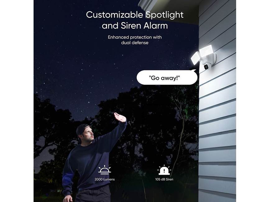 eufy by Anker Floodlight Camera E30 Hardwired 2K camera with pan