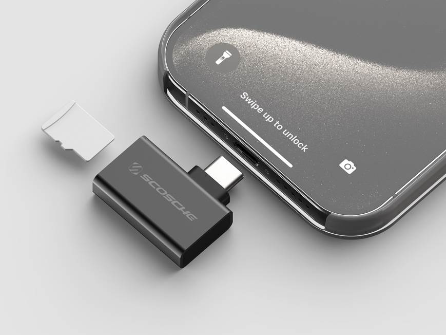 Scosche Strikeline CR USB-C adapter for microSD cards - Thumbnail 2