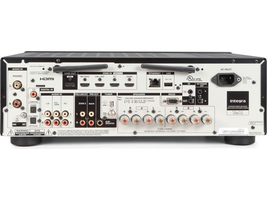 Integra DTM-7.4 Stereo receiver with built-in Wi-Fi®, Bluetooth
