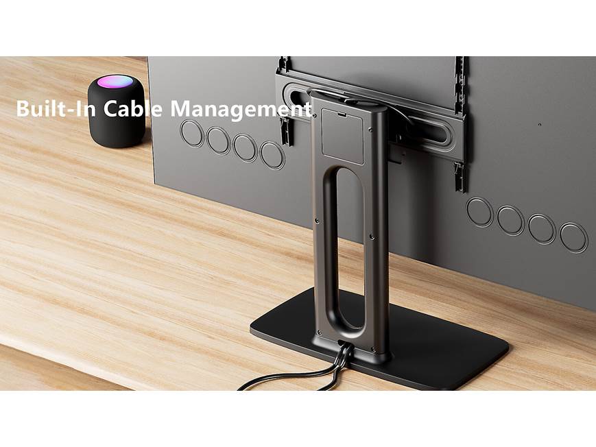 ErgoAV ERTSX2-01B Swiveling tabletop stand for TVs 46