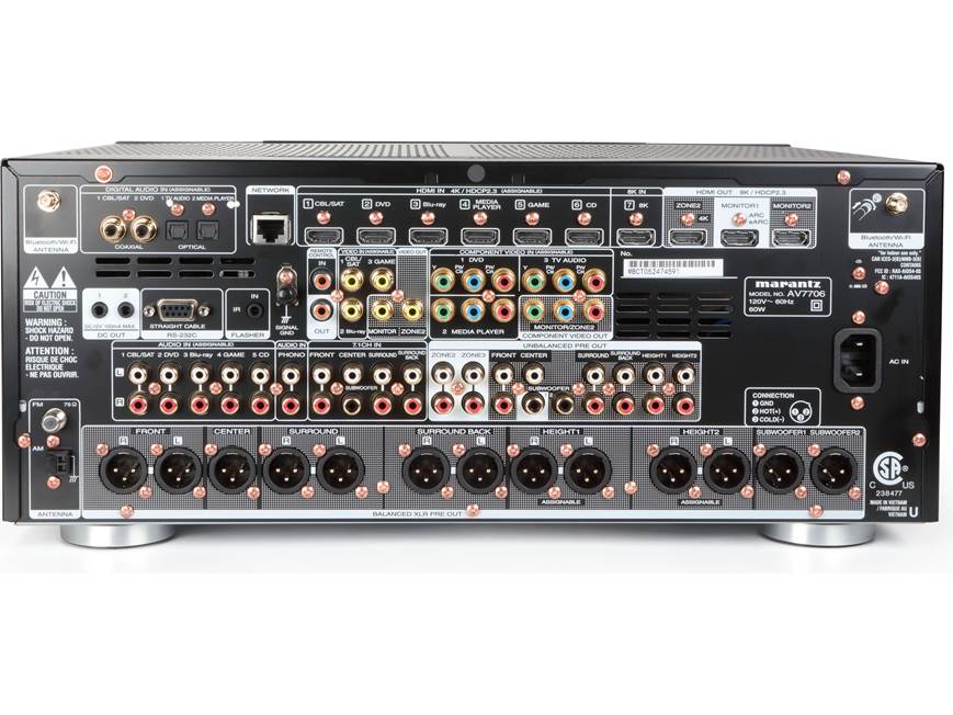 Marantz AV7706 Home theater preamp/processor with 11.2-channel