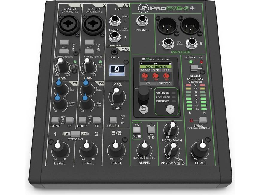 Mackie ProFX6V3+ 6-channel mixer with enhanced effects