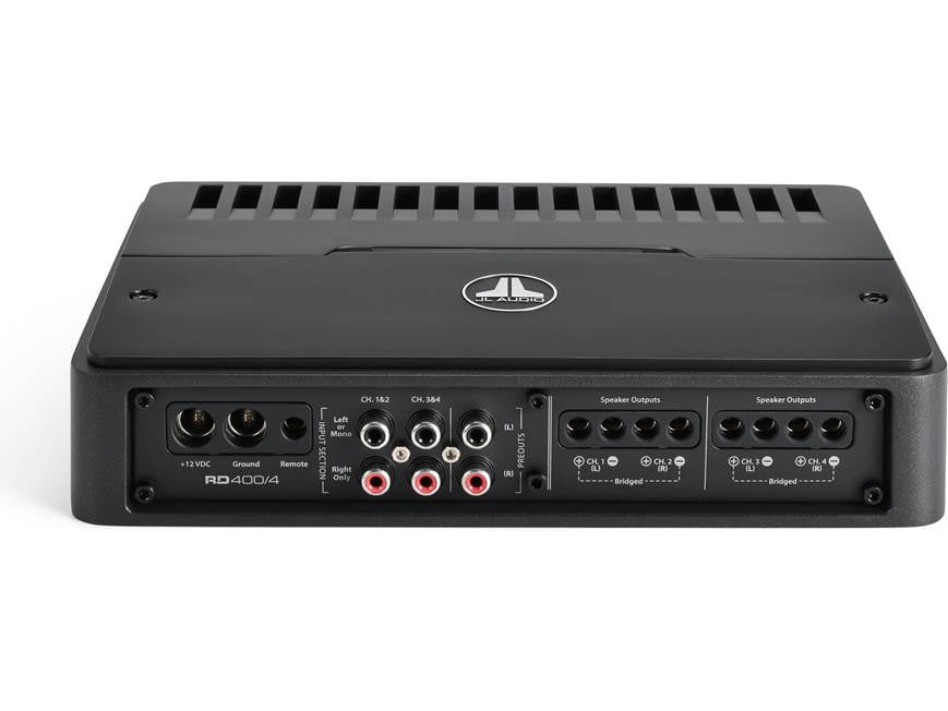 JL Audio RD400/4 4-channel car amplifier — 75 watts RMS x 4 at