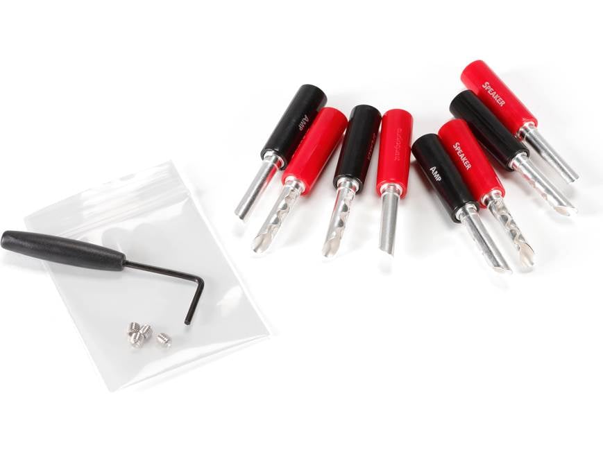 AudioQuest SureGrip 100 Banana Connectors (Silver) Solder and