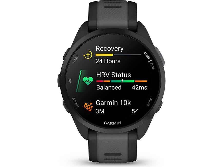 ガーミンForerunner 165 BlackGray Garmin Forerunner 165 Fitness and Running Smartwatch, Black / Slate Gr