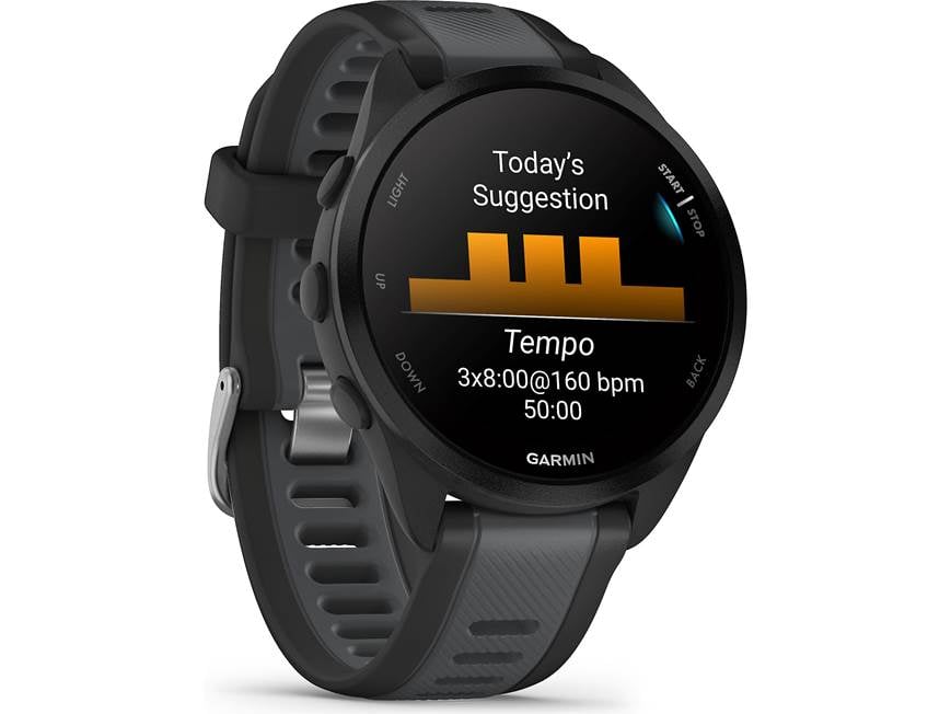 Garmin Forerunner 165 (Black with Slate Gray band) GPS running