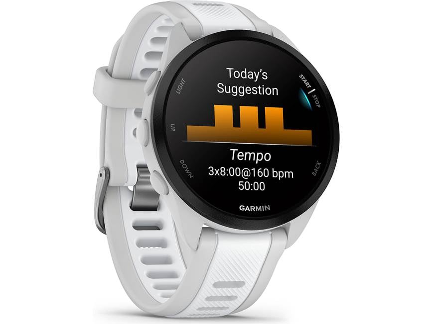 Garmin Forerunner 165 Music (Mist Gray with Whitestone band) GPS 