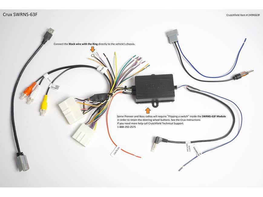 CRUX SWRNS-63F Wiring Interface Connect a new car stereo and