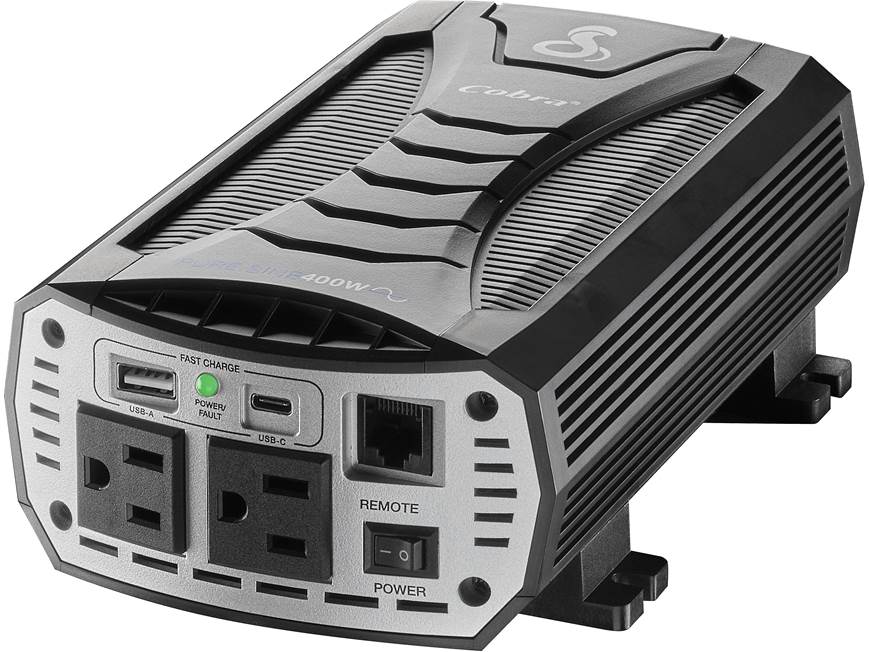 Cobra PURE SINE 400W DC to AC power inverter with 400-watt