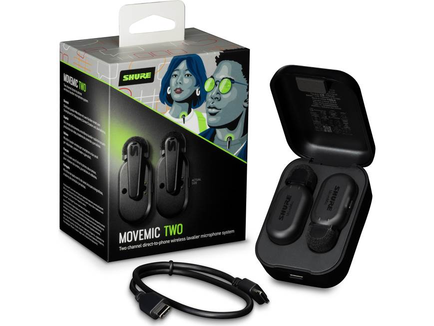 Shure Two Wireless Lavs to Phone, Charge Case - Thumbnail 2