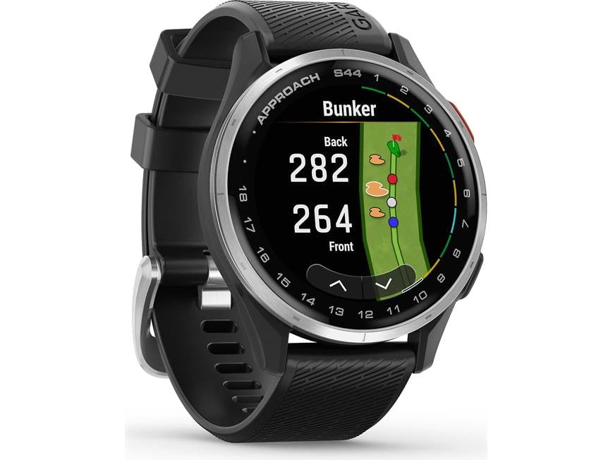 Garmin Approach® S44 (Black Band) Golf GPS watch — covers over