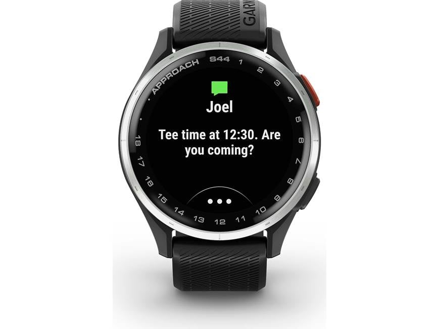 Garmin Approach® S44 (Black Band) Golf GPS watch — covers over