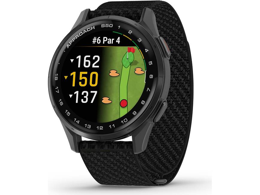 Garmin Approach® S50 (Slate Aluminum Bezel/Black Band) Golf GPS