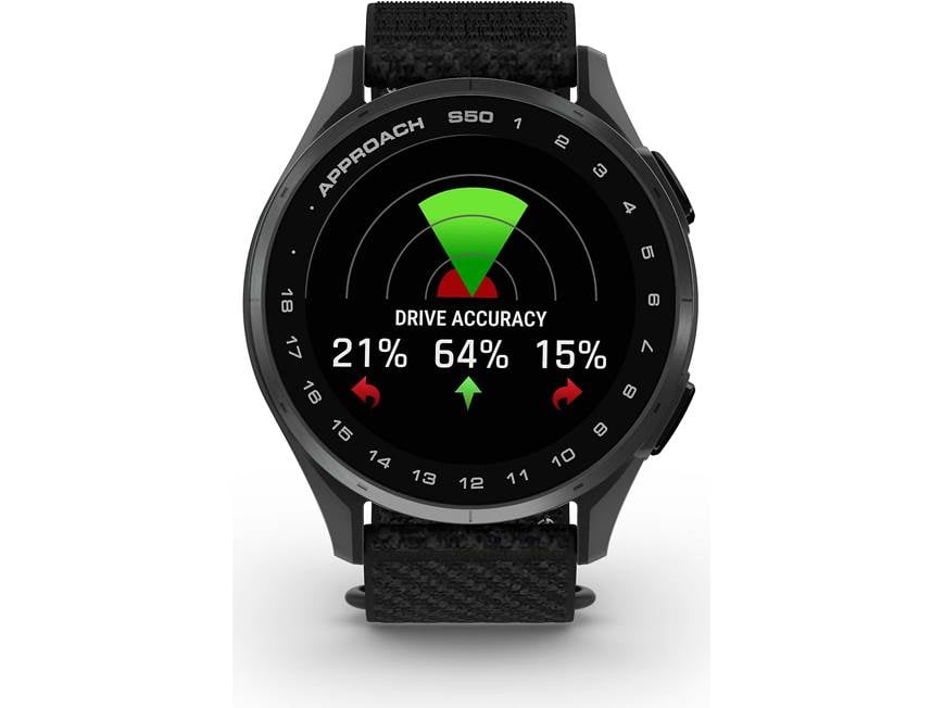 Garmin Approach® S50 (Slate Aluminum Bezel/Black Band) Golf GPS